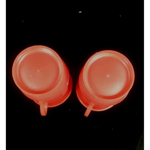 Red Kool-Aid Man 1980's Plastic Cup 4” Set of 2 Vintage 80s - Picture 6 of 8